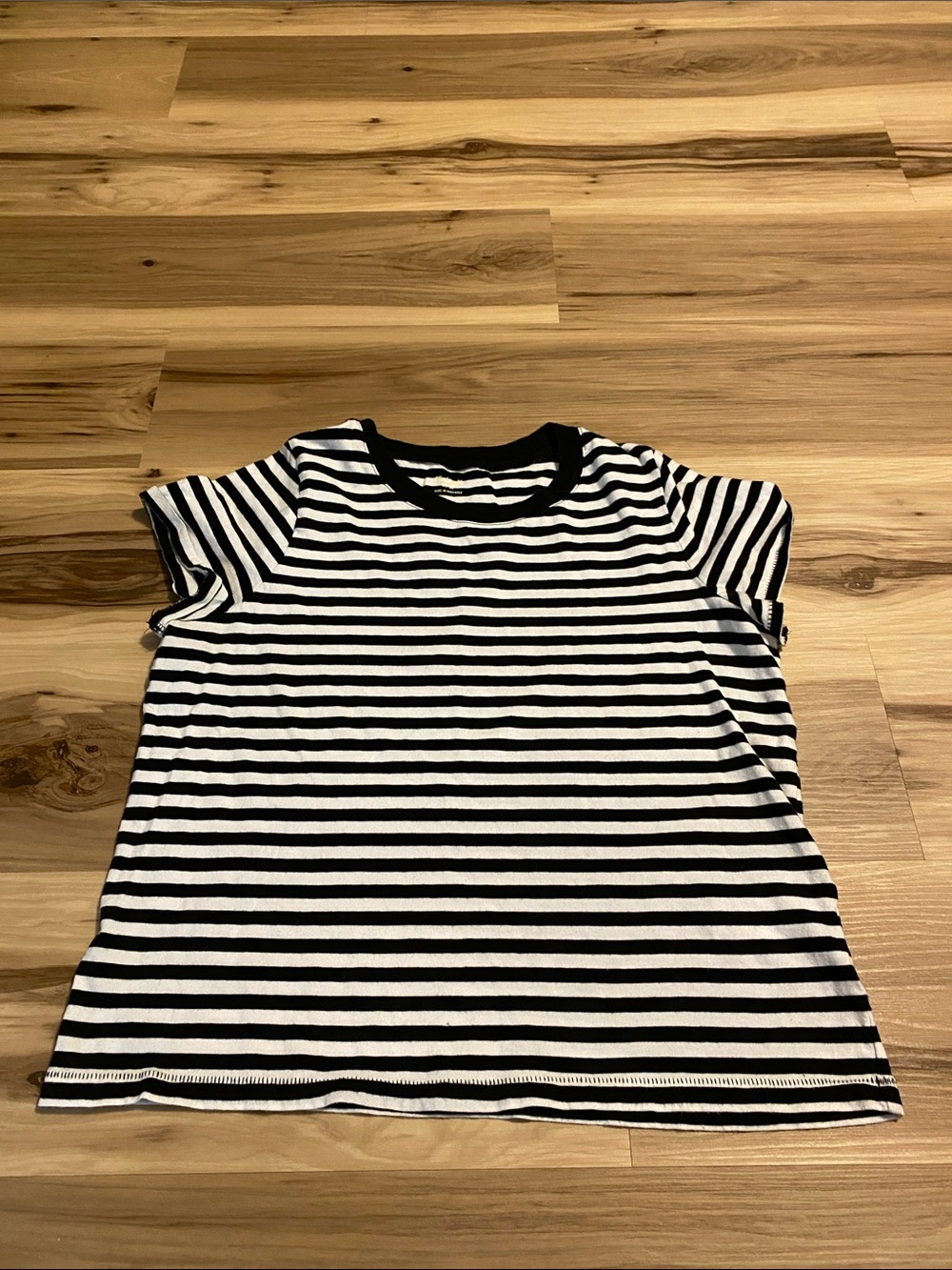 Madewell Black and White Striped Short-Sleeve Tee